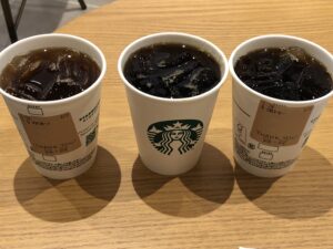 スタバのアイスコーヒー3種